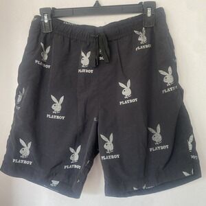 Playboy By Pacsun Black Male Swim Shorts Small